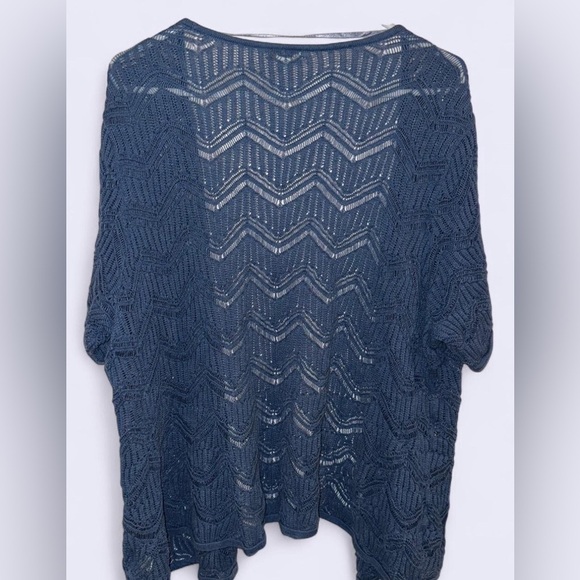 Stylish Navy Open-Front Cardigan - Picture 3 of 4